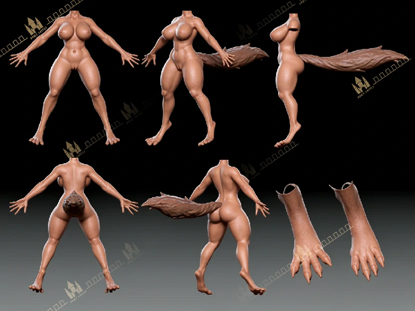 3D 1 furry sex doll