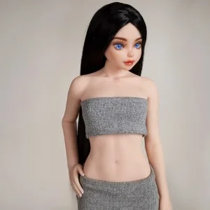 Black middle part wig