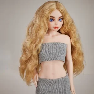 Blonde wavy long hair
