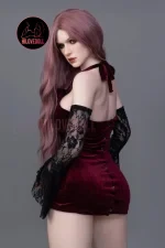Original Design Adult Doll Outfit Gothic Red Skirt Easy Wear (1)