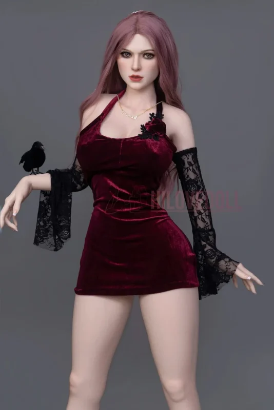 Original Design Adult Doll Outfit Gothic Red Skirt Easy Wear (10)