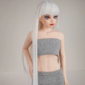 White long straight hair