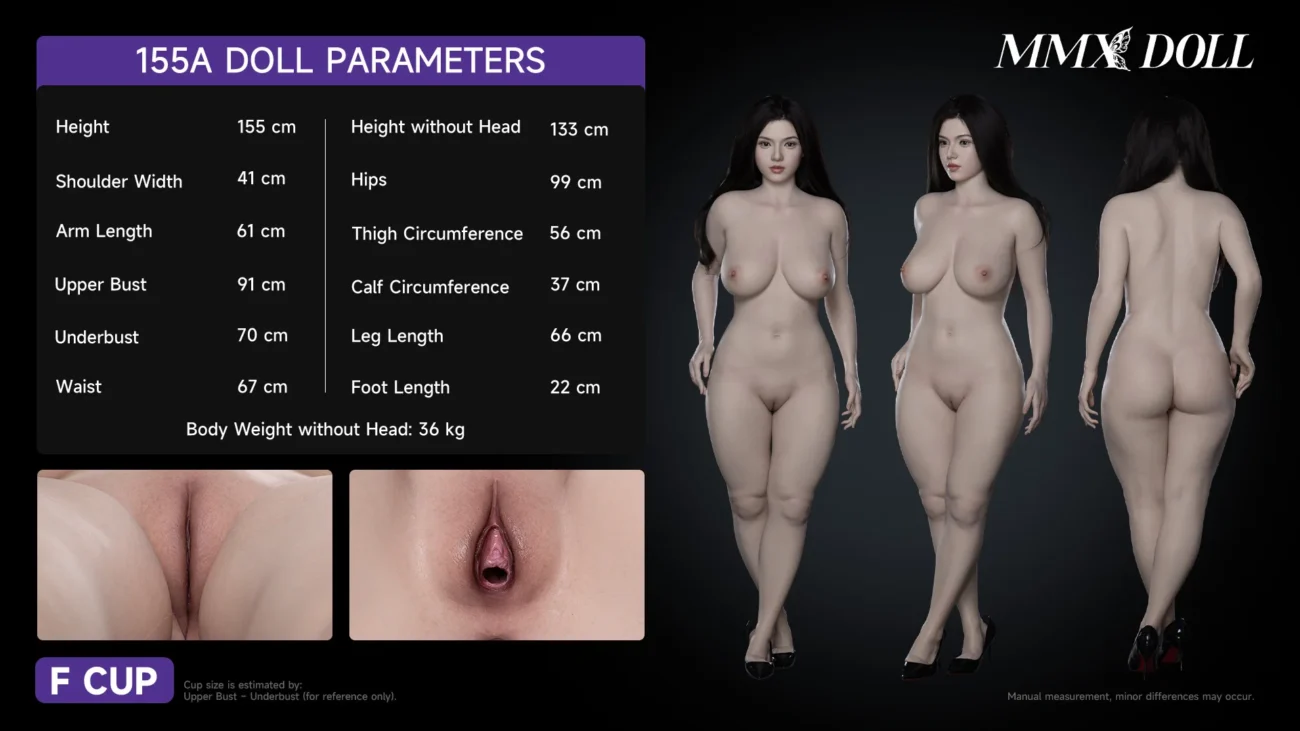 MMX Doll JiaMi A 155cm Ultra Realistic Sex Doll body size