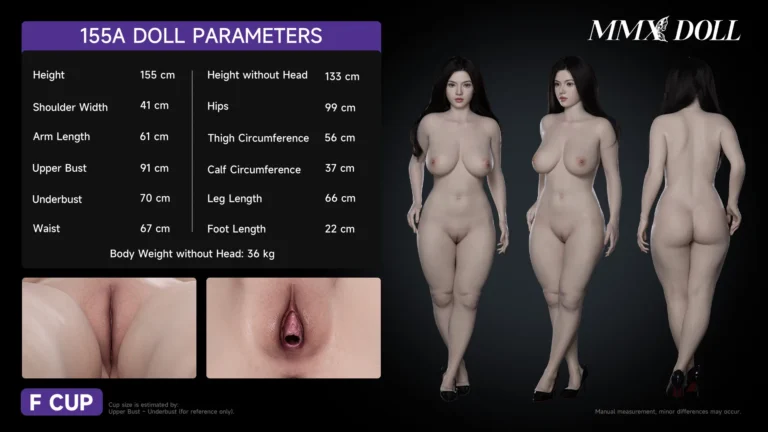 MMX Doll JiaMi A 155cm Ultra Realistic Sex Doll body size