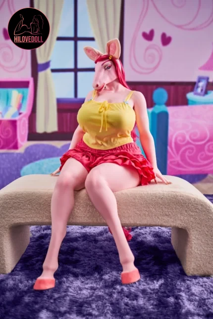 Climax Furry Horse Sex Doll 141cm 4ft7 5 E Cup Monie Pink STPE (10)