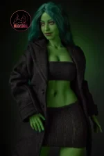 Climax She Hulk Sex Doll Figure Si70cm KA Silicone Renee (Green)　(4)