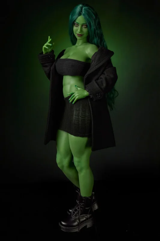 Climax She Hulk Sex Doll Figure Si70cm KA Silicone Renee (Green) (5)