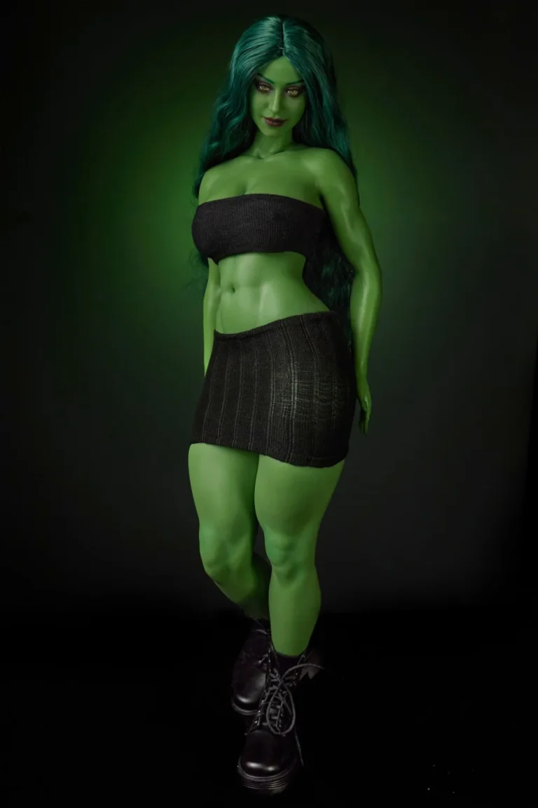 Climax She Hulk Sex Doll Figure Si70cm KA Silicone Renee (Green)　(6)