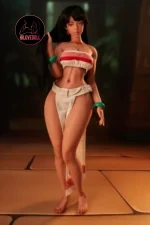 Climax Mini Silicone Sex Dolls Si70cm Roxy Full Silicone Black Skin (11)