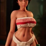 Climax Mini Silicone Sex Dolls Si70cm Roxy Full Silicone Black Skin (12)