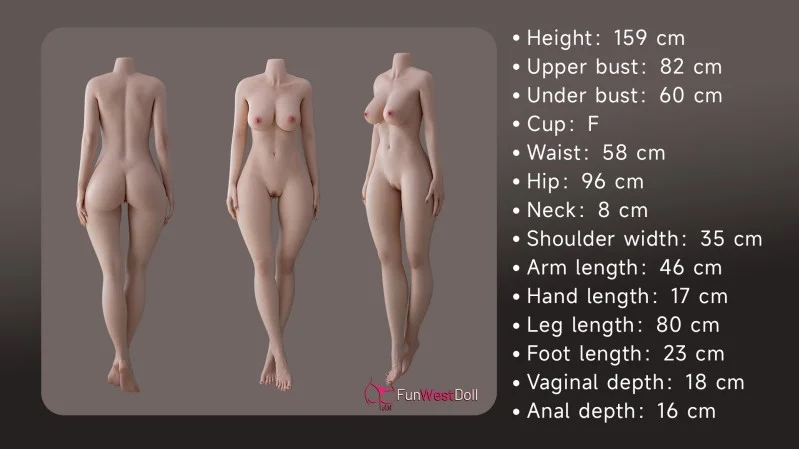 Funwest 159cm Body Size Real Skin Texture Funwest 159cm Body Size Real Skin Texture