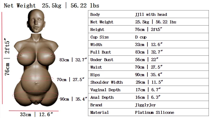 Jigglyjoy JJ11 Tors Size Jigglyjoy JJ11 Tors Size