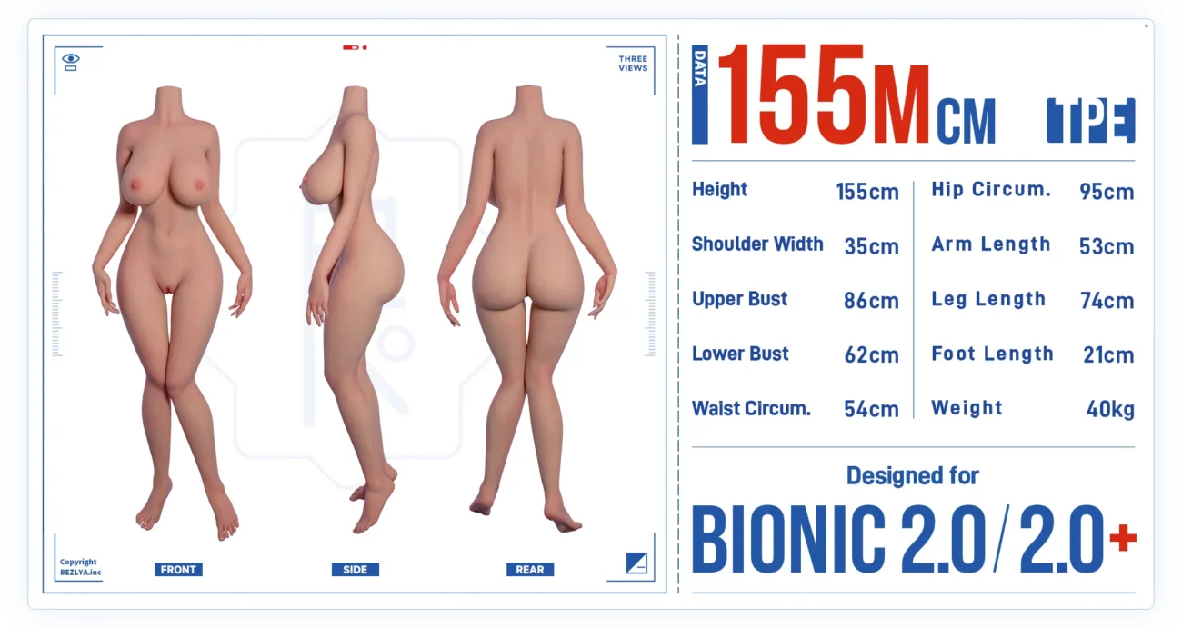 Bezlya TPE 20 and 20+ 155cm Body Size